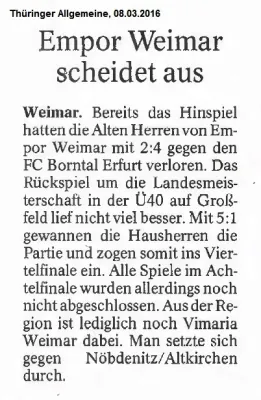 05.03.2016 FC Borntal Erfurt AH vs. FC Empor Weimar 06 AH2